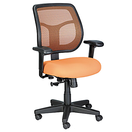 Raynor® Eurotech Apollo Mesh/Fabric Synchro Tilt Task Chair, Orange/Black