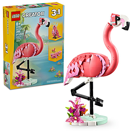 LEGO Creator 3-in-1 Set, Wild Animals: Pink Flamingo