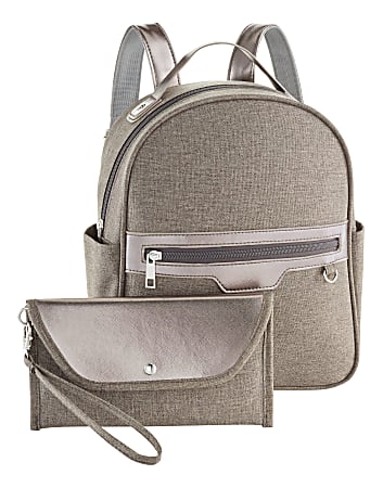 Laptop Backpack And Wallet Set, Gray