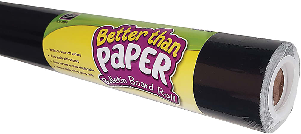 Teacher Created Resources® Better Than Paper® Bulletin Board Paper Rolls, 4' x 12', Black, Pack Of 4 Rolls