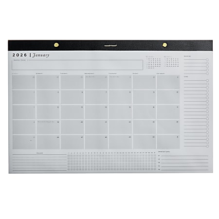 2025-2026 Russell & Hazel Monthly Desktop Calendar, 11” x 17”, January To December, 105878