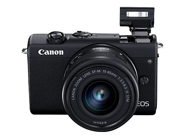Canon EOS M200 - Content Creator Kit - digital camera - mirrorless - 24.1 MP - APS-C - 4K / 25 fps - 3x optical zoom EF-M 15-45mm IS STM lens - Wi-Fi, Bluetooth - black