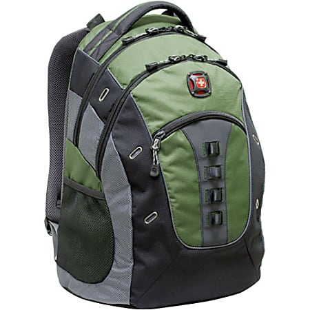 SwissGear GRANITE GA-7335-07F00 Carrying Case (Backpack) for 15.6" Notebook - Green - Polyester, Vinyl - 20.8" Height x 2" Width x 14" Depth - 3 Pack