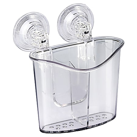 Better Houseware Heavy-Duty Suction-Cup Cutlery Holder, Clear