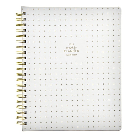 2026 Russell &amp; Hazel Weekly Planner, 9" x 11", Bone, January To December 2026, 105851