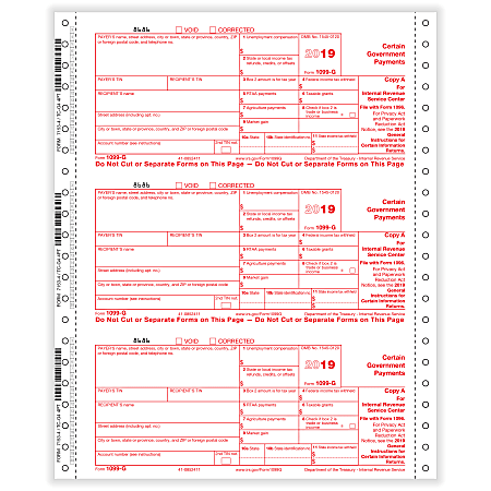 ComplyRight 1099 G Tax Forms Continuous Copies A State B And C 4