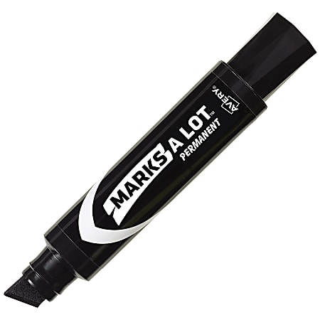 Avery&reg; Marks A Lot&reg; Permanent Markers, Chisel Tip, Jumbo Desk-Style Size, Black