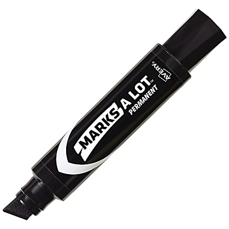 Avery Marks A Lot Permanent Markers Chisel Tip Jumbo Desk Style Size Black  - Office Depot