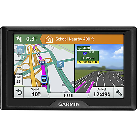 Garmin Drive 51 LM Automobile Portable GPS Navigator - Portable - 5" - Touchscreen - microSD - Lane Assist, Junction View - USB - 1 Hour - Preloaded Maps - Lifetime Map Updates