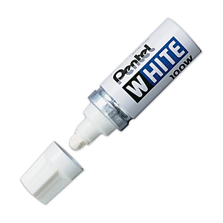 Pentel® Felt Tip White Marker, Broad Point