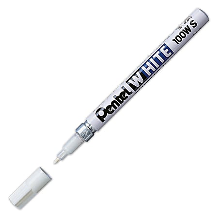 Pentel® Felt Tip White Marker, Fine Point