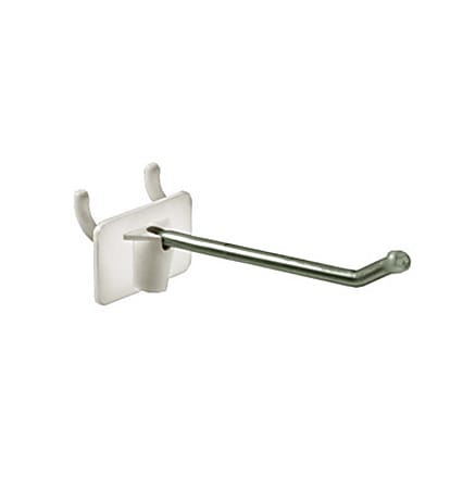 Azar Displays Metal Straight-Entry Hooks For Pegboard And Slatwall Systems, 2-1/2", Pack Of 50 Hooks