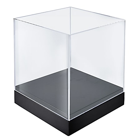 Azar Displays Deluxe Cube Showcase, Medium Size, 10" x 10" x 10", Clear