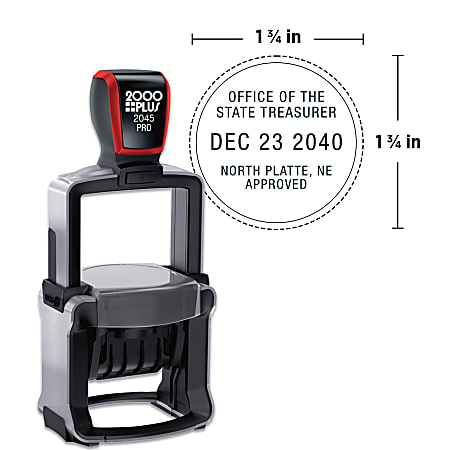 Office Depot Brand Received Date Stamp Dater Self Inking With Extra Pad 1 x  1 34 Impression Red And Black Ink - Office Depot