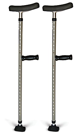 Medline Universal Single Tube Crutches, 1 Pair