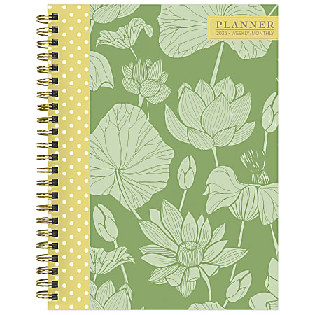 2025 TF Publishing Weekly/Monthly Planner, 6-1/2” x 8”, Lotus, January To December