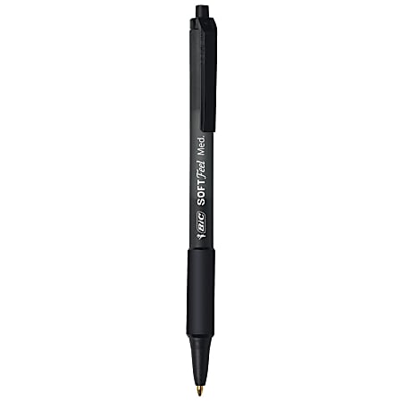 BIC Soft Feel Retractable Ball Point Pen Medium Point 1.0MM Black Pack ...
