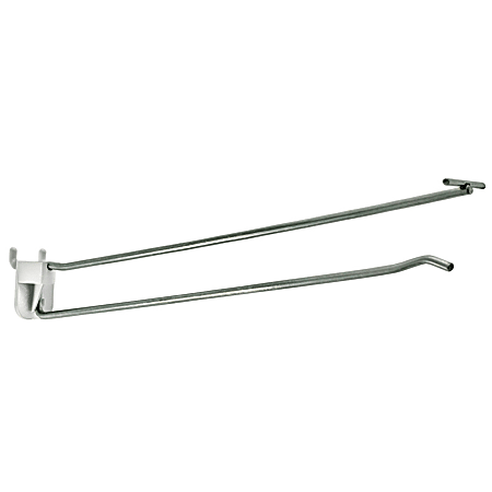 Azar Displays Galvanized Metal Wire Flip Scan Hooks, 11-7/8", Pack Of 50 Hooks