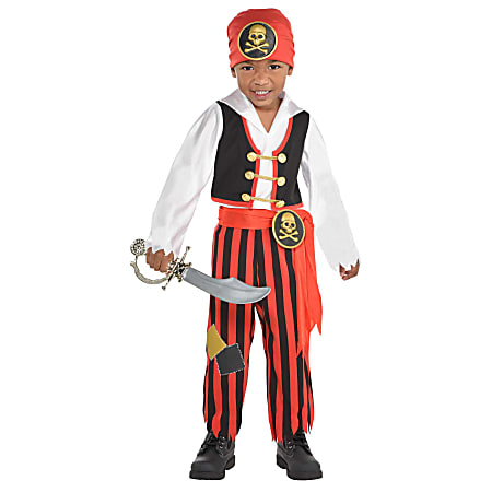 Amscan Adventure Pirate Toddler Boys' Halloween Costume, 3T - 4T