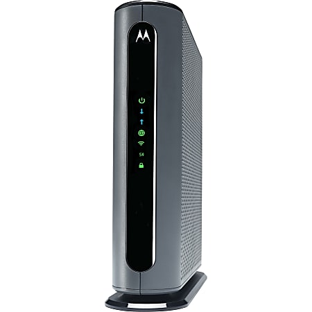 Motorola 24x8 Cable Modem plus AC1900 Dual Band WiFi Gigabit Router with Power Boost - 4 x Network (RJ-45) - F-type - 1900 Mbit/s Broadband - Gigabit Ethernet - Desktop