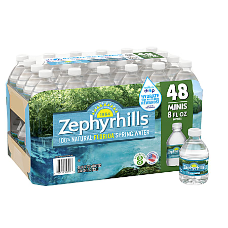 DEER PARK Brand 100% Natural Spring Water, 8-ounce mini Plastic Bottles  (Total of 48)