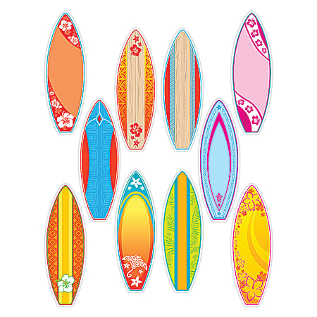 Teacher Created Resources Decorative Accents, Surfboards, Multicolor, Pack Of 30