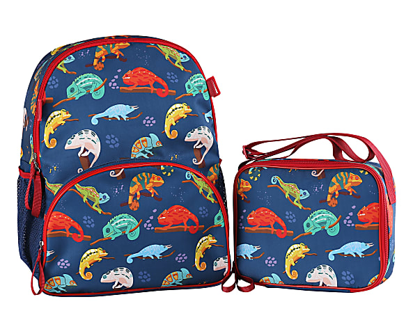 Office Depot School Backpack And Lunch Box Set Blue Iguana