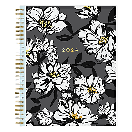 2024 Blue Sky™ Baccara Dark CYO Monthly Planning Calendar, 8" x 10", Black, January to December 2024, 110216