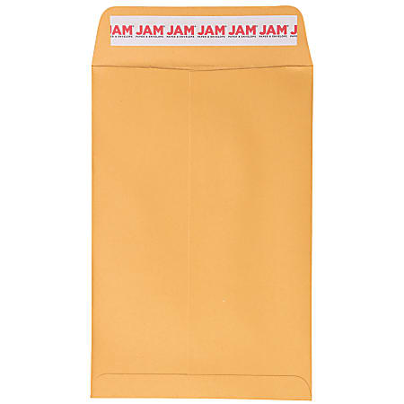 JAM Paper® Open End Envelopes, 6" x 9", Peel & Seal, Brown, Pack Of 50 Envelopes