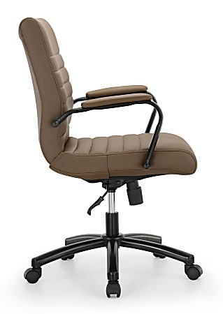 Realspace Modern Comfort Verismo Bonded Leather High Back Executive Chair  BlackChrome BIFMA Compliant - Office Depot