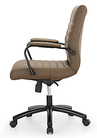 Realspace Modern Comfort Verismo Bonded Leather High Back Executive Chair  BlackChrome BIFMA Compliant - Office Depot