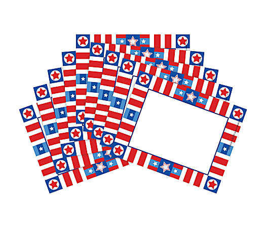 Barker Creek Name Tags, 2 ¾” x 3 ½", Americana, 45 Name Tags Per Pack, Case Of 2 Packs