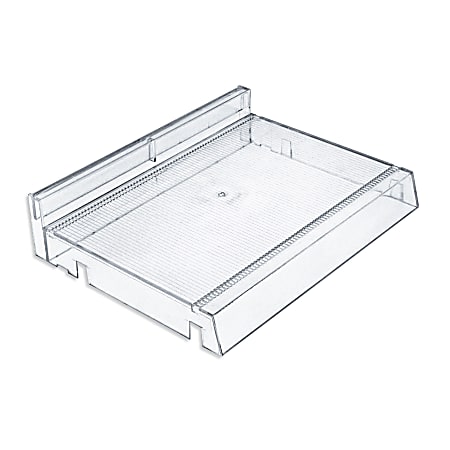 Azar Displays Modular Adjustable Cosmetic Trays, Small Size, Clear, Pack Of 2