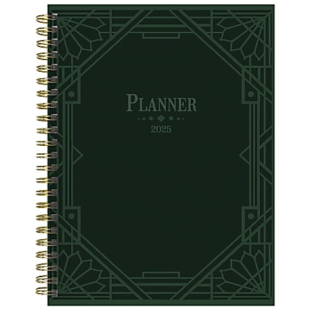 2025 TF Publishing Weekly/Monthly Planner, 6-1/2” x 8”, Emerald Edition, January To December