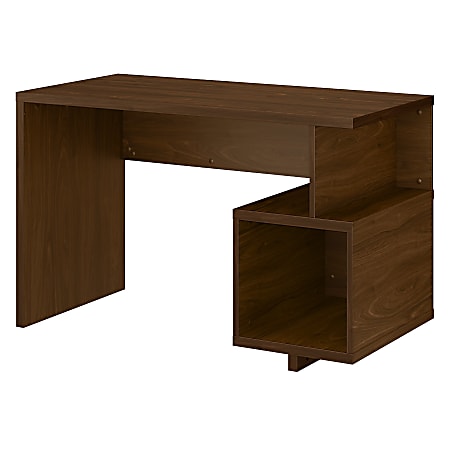 kathy ireland® Home by Bush Furniture Madison Avenue 48"W Writing Desk With Storage Cubby, Modern Walnut, Standard Delivery