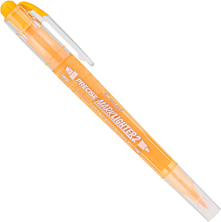 Pilot Precise Marklighter2 Dual Tip Highlighter, Chisel and Extra Fine Tip, Apricot