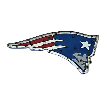 Imperial NFL Logo Lighted Metal Sign, 14-1/4" x 29-1/2", 90% Recycled, New England Patriots