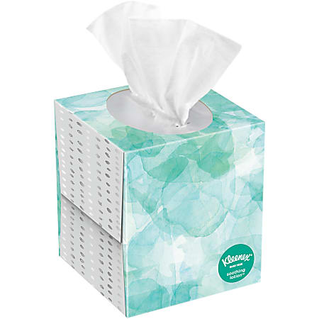 Kleenex Soothing Lotion Facial Tissues 3 Ply White Pack Of 65 Tissues ...