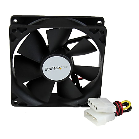 StarTech.com 92x25mm Dual Ball Bearing Computer Case Fan w/ LP4 Connector - 2200 rpm - Plastic Fan Enclosure - Add additional chassis cooling with a 92mm dual ball bearing fan - pc fan - computer case fan - 90mm fan