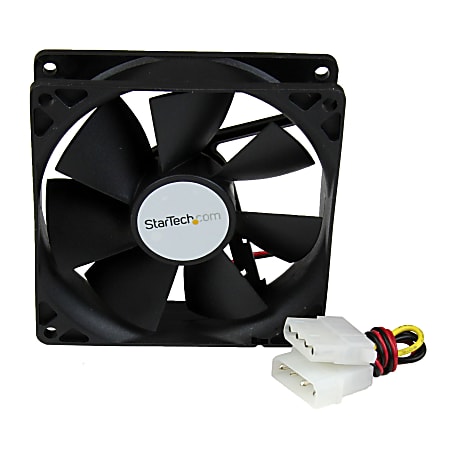 StarTech.com 92x25mm Dual Ball Bearing Case Fan w LP4 Connector 2200 rpm Plastic Fan Enclosure Add additional chassis cooling with a 92mm dual ball bearing fan pc fan computer fan