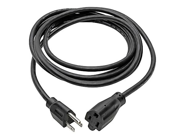 Eaton Tripp Lite Series Power Extension Cord, NEMA 5-15P to NEMA 5-15R - 10A, 120V, 18 AWG, 10 ft. (3.05 m), Black - P022010