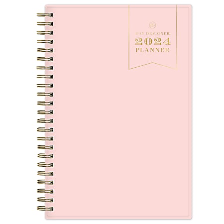 2024 Day Designer Weekly/Monthly Planning Calendar, 5" x 8", Blush, January To December