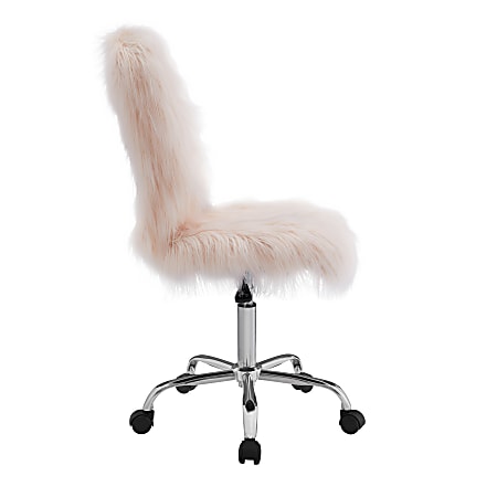 Linon faux fur office chair best sale