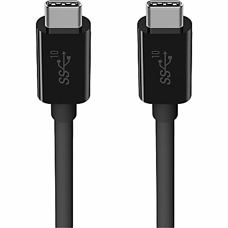 Belkin USB-C to USB-C Cable - 3.1 USB-C - 10 Gbps Data Transfer - 100 Watt - 1 Meter/3.3ft - Black - 3.28 ft USB Data Transfer Cable