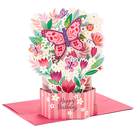 Hallmark Paper Wonder Card, 9-1/2” x 6-9/16”, Butterfly Bouquet