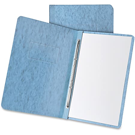 Oxford® Heavyweight Pressboard Report Cover, 8-1/2" x 11", 65% Recycled, 3" Capacity, Light Blue