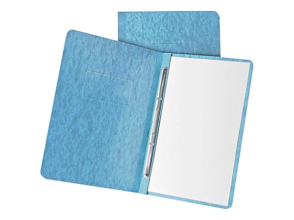 Oxford® Heavyweight Pressboard Report Cover, 8-1/2" x 11", 65% Recycled, 3" Capacity, Light Blue