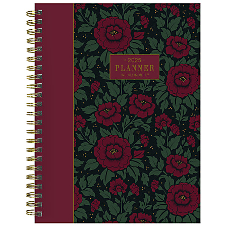 2025 TF Publishing Weekly/Monthly Planner, 6-1/2” x 8”, Victorian Blooms, January To December
