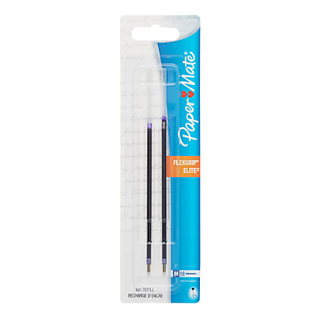 Paper Mate® FlexGrip® Elite™ Ultra Ballpoint Pen Refills, Medium Point, 1.0 mm, Blue, Pack Of 2