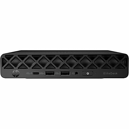 HP EliteDesk 8 G1i Mini PC, Intel Core Ultra 7 265T, vPro Technology, 16 GB, 256 GB PCI Express NVMe SSD, Jack Black, D32QPUTABA